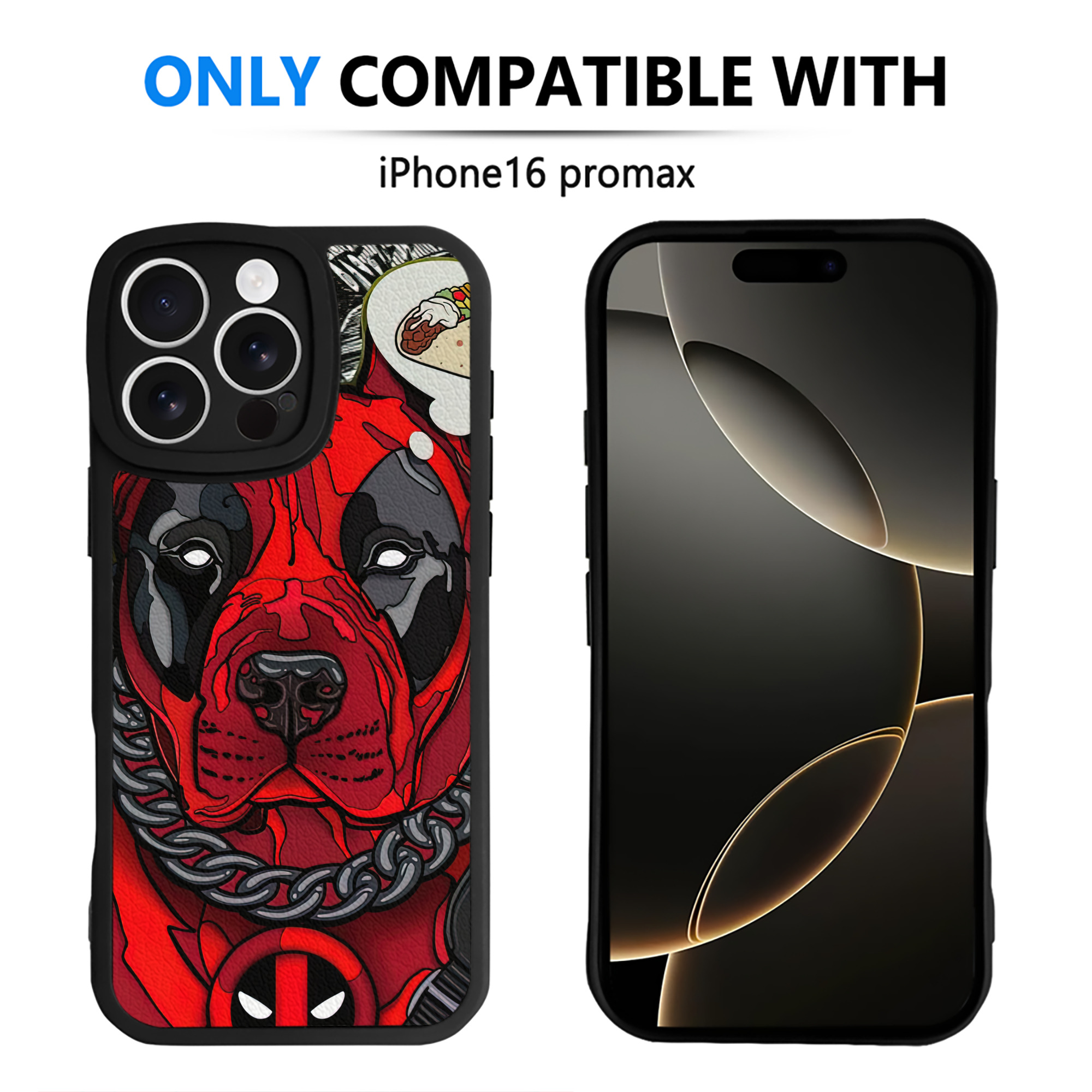 （画像用） Deadpool デッドプール 【iPhone 16シリーズ対応】シリコンスマホケース（レザー調） 材質：シリコン